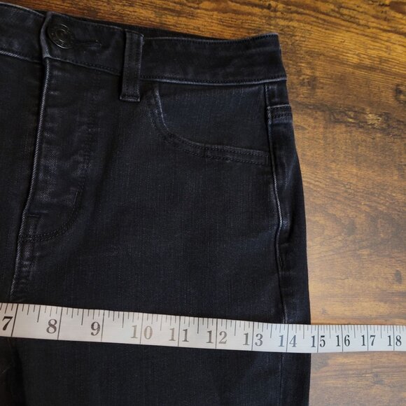 American Eagle Jeans 2 R Dream Jegging Hi Rise Tummy Control Slimming Black Wash - Picture 9 of 13